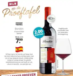 Mitra Bordón Crianza Rioja Spanje aanbieding