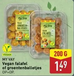 ALDI My vay vegan falafel of groentenballetjes aanbieding