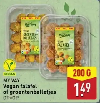 ALDI My vay vegan falafel of groentenballetjes aanbieding