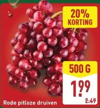 ALDI Rode pitloze druiven aanbieding