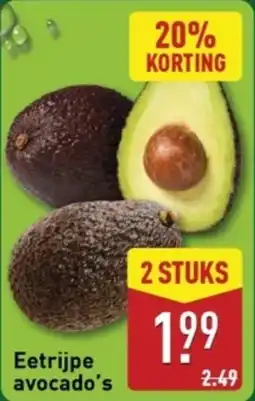 ALDI Eetrijpe avocado's aanbieding
