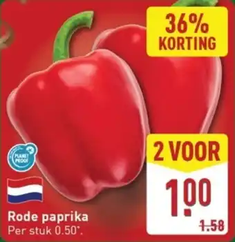 ALDI Rode paprika Per stuk aanbieding