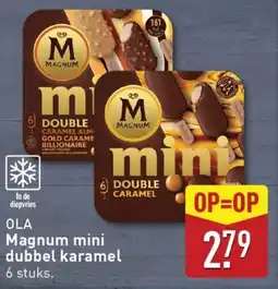 ALDI OLA magnum mini dubbel karamel aanbieding