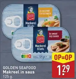 ALDI Golden seafood makreel in saus aanbieding