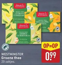 ALDI Westminster groene thee aanbieding