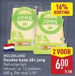 ALDI Molenland goudse kaas 48+ jong aanbieding