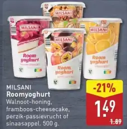 ALDI Milsani roomyoghurt aanbieding