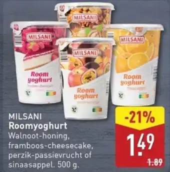 ALDI Milsani roomyoghurt aanbieding