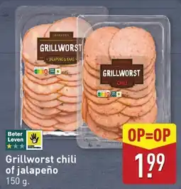 ALDI Grillworst chili of jalapeño aanbieding