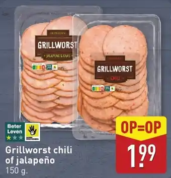 ALDI Grillworst chili of jalapeño aanbieding