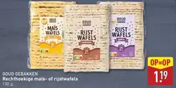 ALDI Goud gebakken rechthoekige maïs of rijstwafels aanbieding