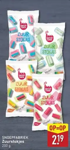 ALDI Snoepfabriek zuurstokjes aanbieding