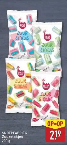 ALDI Snoepfabriek zuurstokjes aanbieding