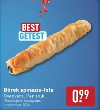 ALDI Börek spinazie feta aanbieding