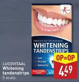 ALDI Lucovitaal whitening tandenstrips aanbieding
