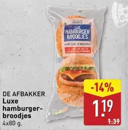 ALDI De afbakker luxe hamburger broodjes aanbieding