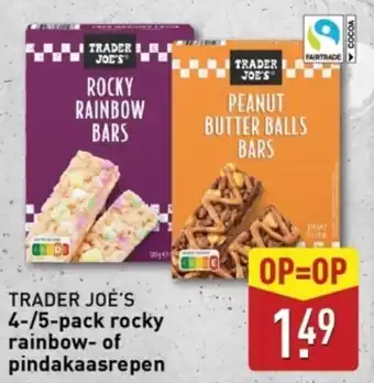 ALDI Trader joe's rocky rainbow of pindakaasrepen aanbieding