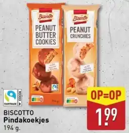 ALDI Biscotto pindakoekjes aanbieding