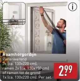 ALDI Raamhorgordijn pollenwerend aanbieding