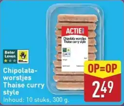 ALDI Chipolata worstjes thaise curry style aanbieding