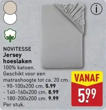 ALDI Novitesse jersey hoeslaken aanbieding