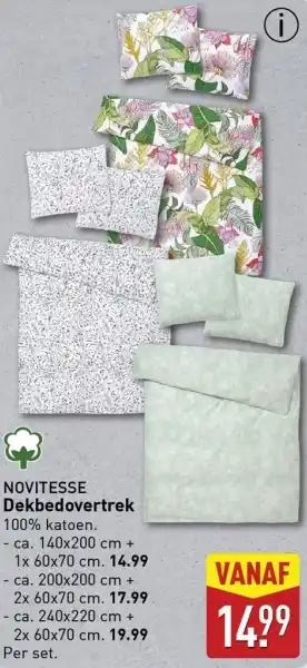 ALDI NOVITESSE Dekbedovertrek aanbieding