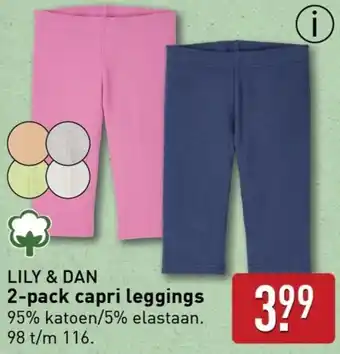 ALDI Lily & dan capri leggings aanbieding