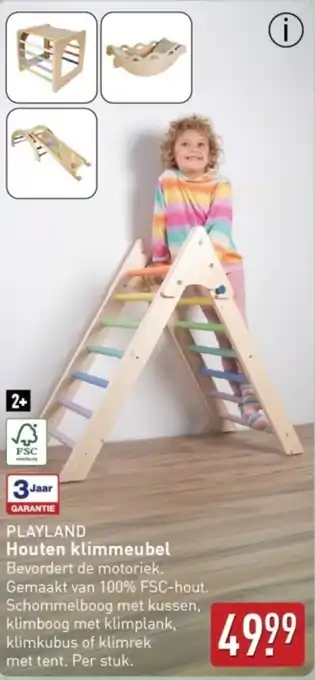 ALDI Playland houten klimmeubel aanbieding
