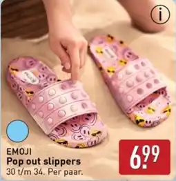 ALDI Emoji pop out slippers aanbieding