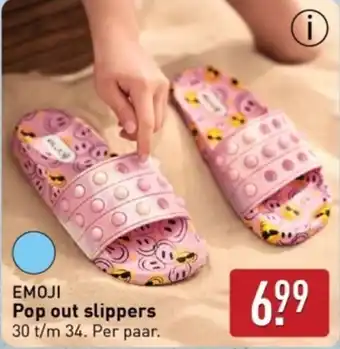 ALDI Emoji pop out slippers aanbieding