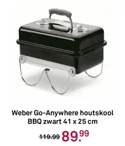 Karwei Weber Go-Anywhere houtskool BBQ zwart aanbieding