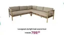 Karwei Loungeset jip light teak acacia hout aanbieding