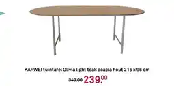 Karwei Karwei tuintafel olivia light teak acacia hout aanbieding