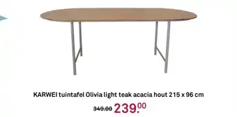 Karwei Karwei tuintafel olivia light teak acacia hout aanbieding