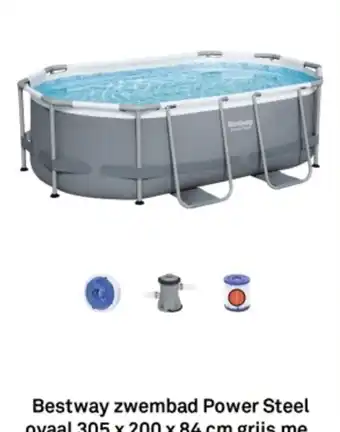 Karwei Bestway zwembad power steel ovaal aanbieding