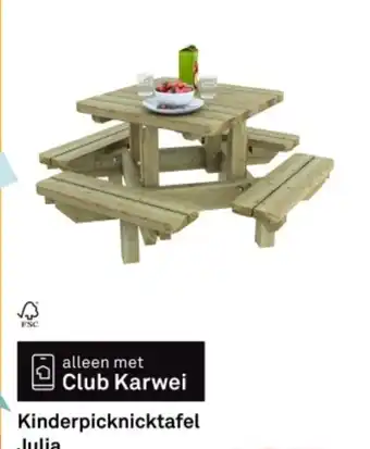 Karwei Kinderpicknicktafel Julia aanbieding