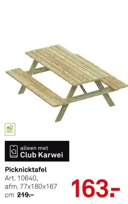 Karwei Picknicktafel aanbieding