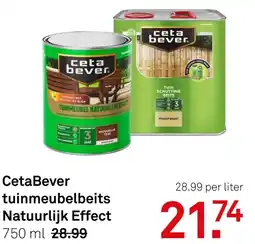 Karwei CetaBever tuinmeubelbeits Natuurlijk Effect aanbieding
