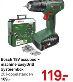 Karwei Bosch 18V accuboor- machine EasyDrill Systeembox aanbieding