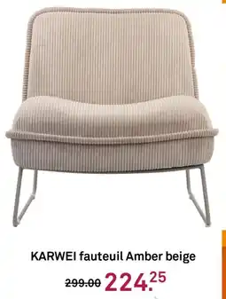 Karwei KARWEI fauteuil Amber beige aanbieding