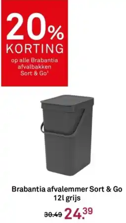 Karwei Brabantia afvalemmer Sort & Go aanbieding