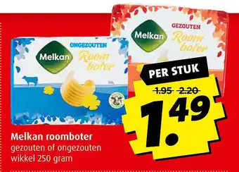 Boni Melkan roomboter 250 gram aanbieding