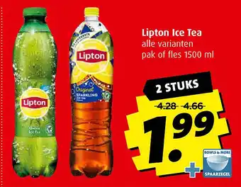 Boni Lipton ice tea 1500 ml aanbieding