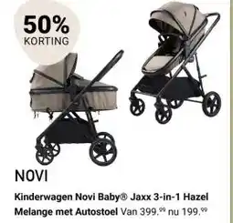 Van Asten BabySuperstore Kinderwagen Novi Baby Jaxx 3 in 1 Hazel Melange met Autostoel aanbieding