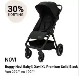 Van Asten BabySuperstore Buggy Novi Baby Xavi XL Premium Solid Black aanbieding