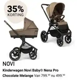 Van Asten BabySuperstore Kinderwagen Novi Baby Nena Pro Chocolate Melange aanbieding