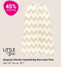 Van Asten BabySuperstore Slaapzak Little Boo Hydrofiel Big Wavy Sand aanbieding