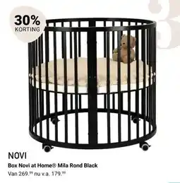 Van Asten BabySuperstore Box Novi at Home Mila Rond Black aanbieding