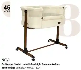 Van Asten BabySuperstore Co Sleeper Novi at Home Goodnight Premium Walnut/ Boucle Beige aanbieding