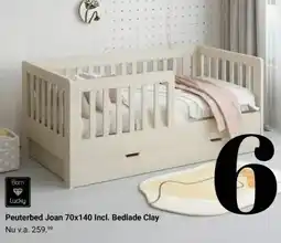 Van Asten BabySuperstore Born Lucky Peuterbed Joan Bedlade Clay aanbieding